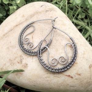 Curling Hoops--Sterling Silver