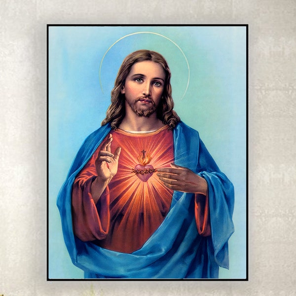 Sacred Heart Of Jesus Reproduction Poster