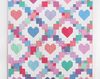 Heartsy Quilt Pattern, PDF