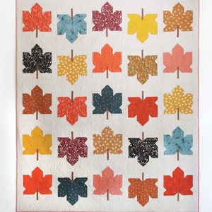 Fall Leaves Quilt Pattern, PDF