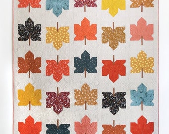Fall Leaves Quilt Pattern, PDF
