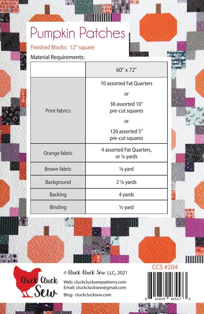 Pumpkin Patches Quilt Pattern, PDF - Etsy