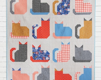 Kitty Cats Quilt Pattern, PDF