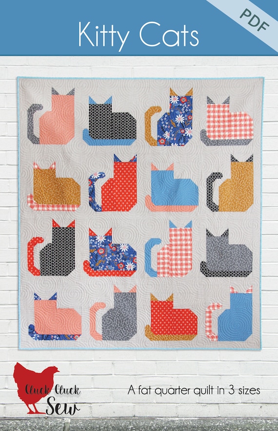 Kitty Cats Quilt Pattern, PDF