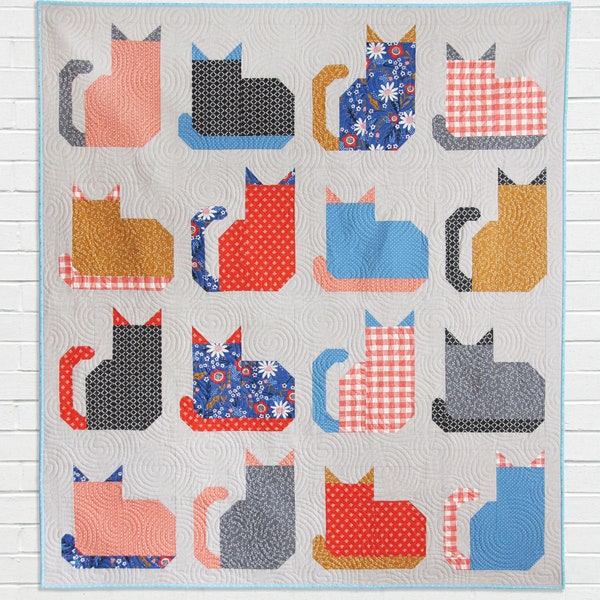 Kitty Cats Quilt Pattern, PDF