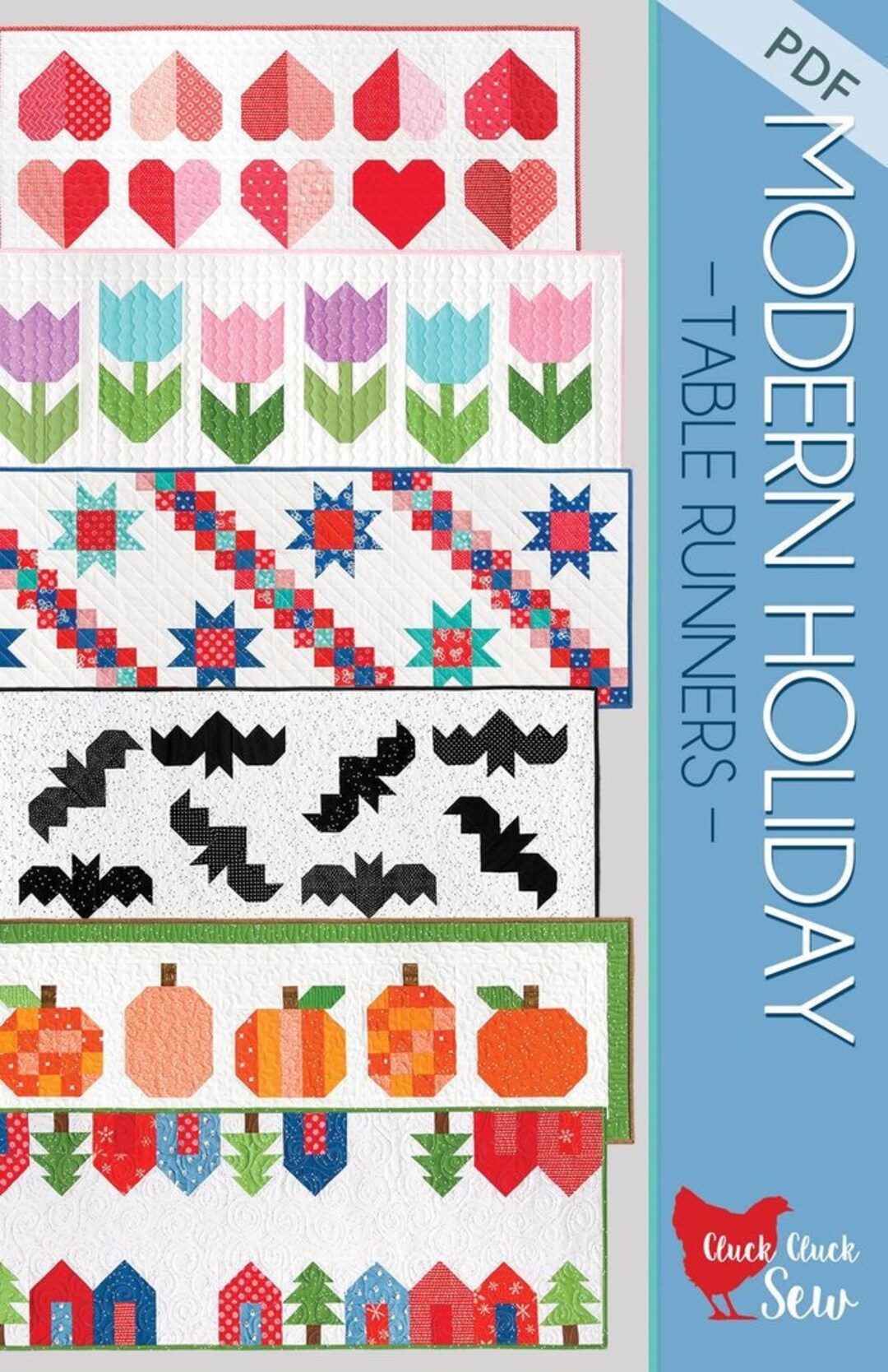 Modern Holiday Table Runners Pattern, PDF - Etsy