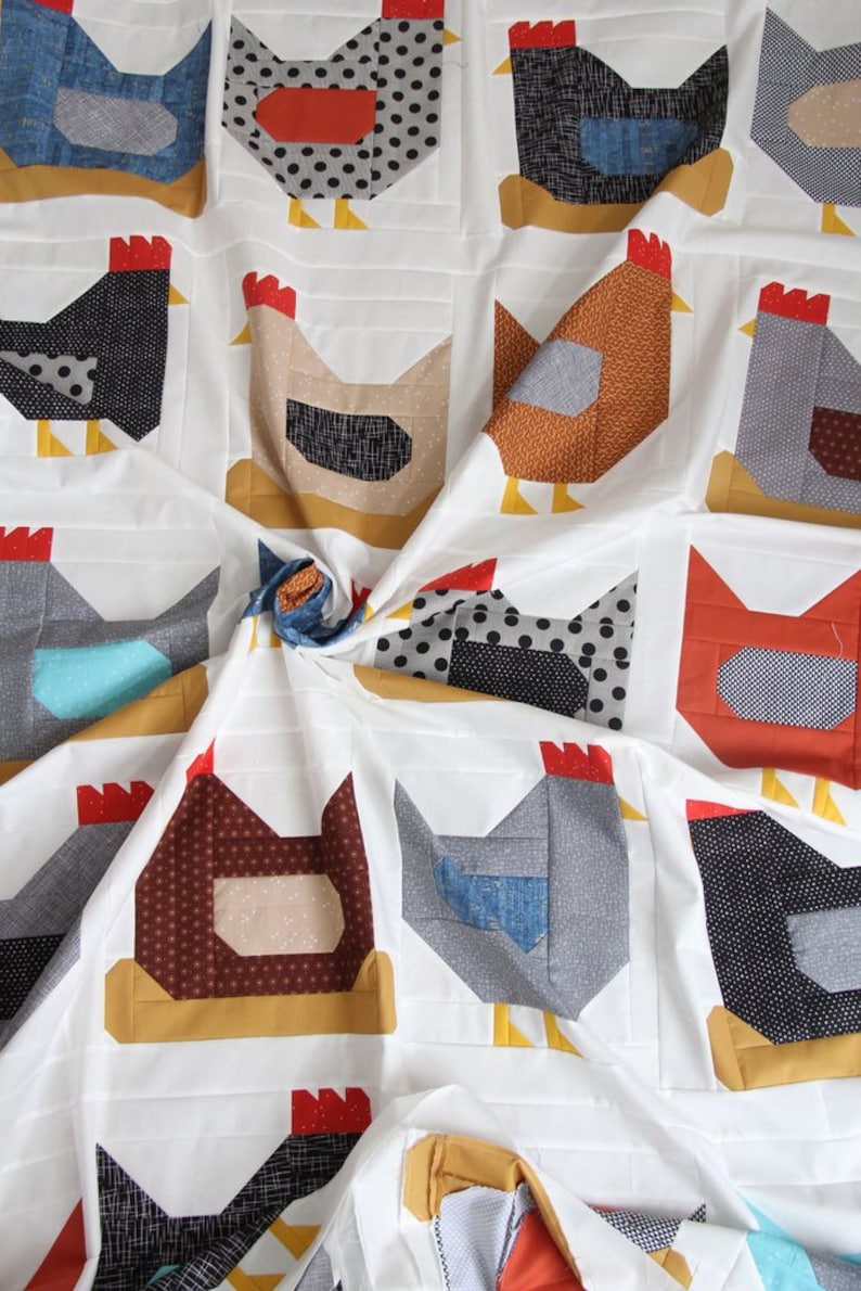 Chickens Quilt Pattern, PDF 画像 5