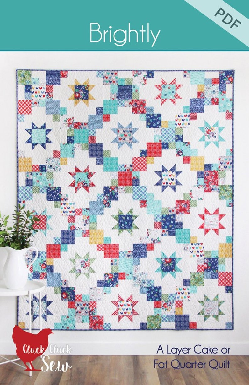 Brightly Quilt Pattern, PDF image 1