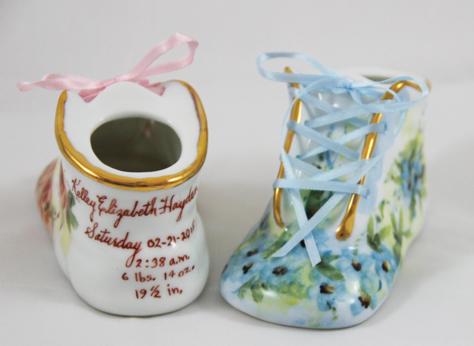 Porcelain Baby Shoe Personalized Baby Girl Bootie 100 Etsy