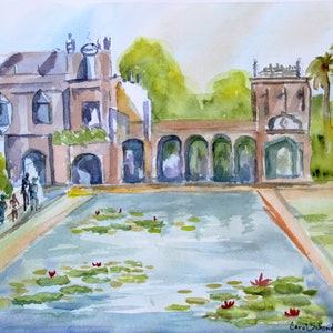 Balboa Park San Diego - Set of 8 Notecards - 5x7 -  from watercolor painting