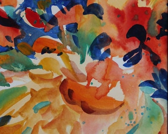 Burst of Colors Watercolor Print - Set of 8 Notecards - 5x7 -  from original watercolor painting