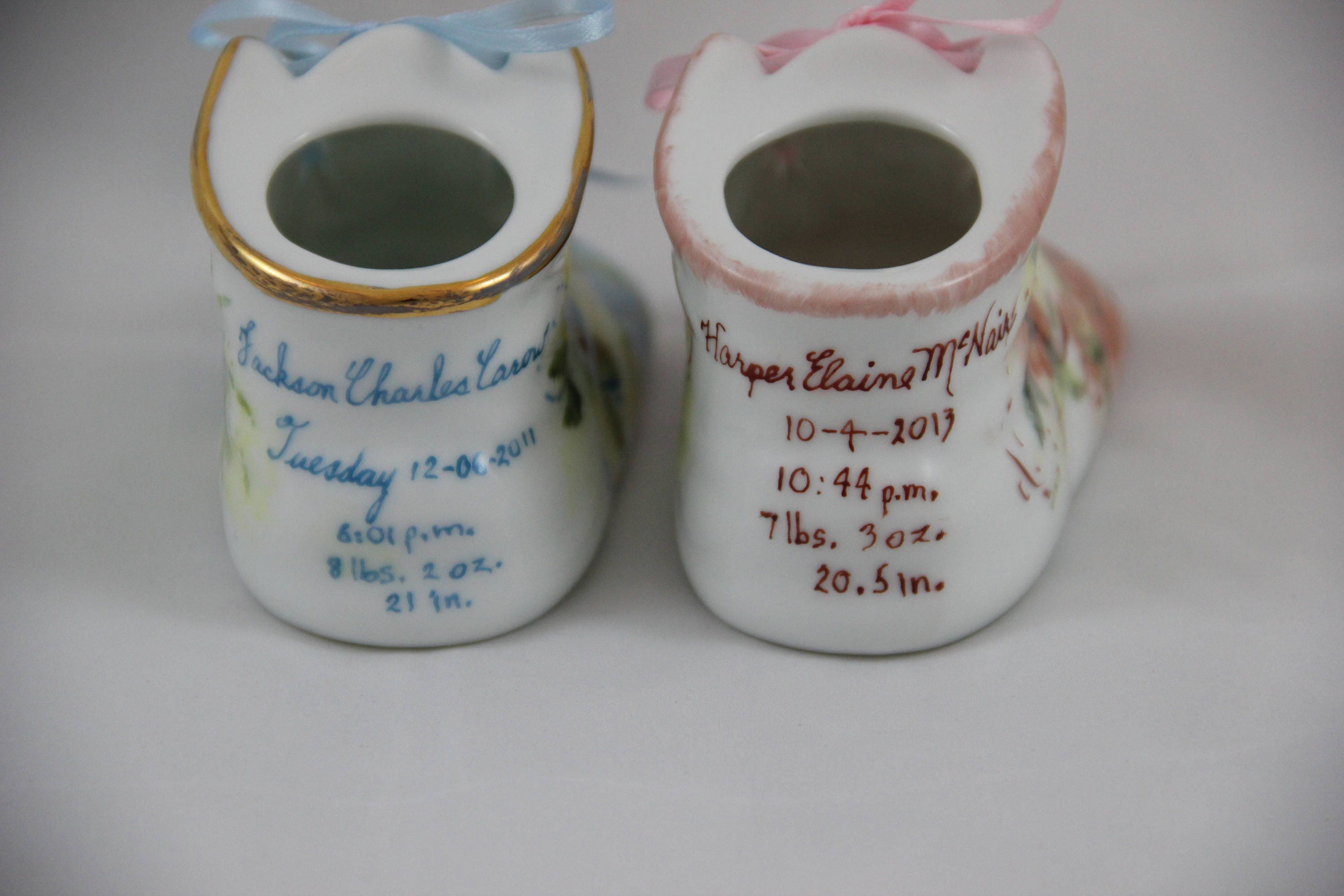 Baby keepsakes ceramic booties hot sale
