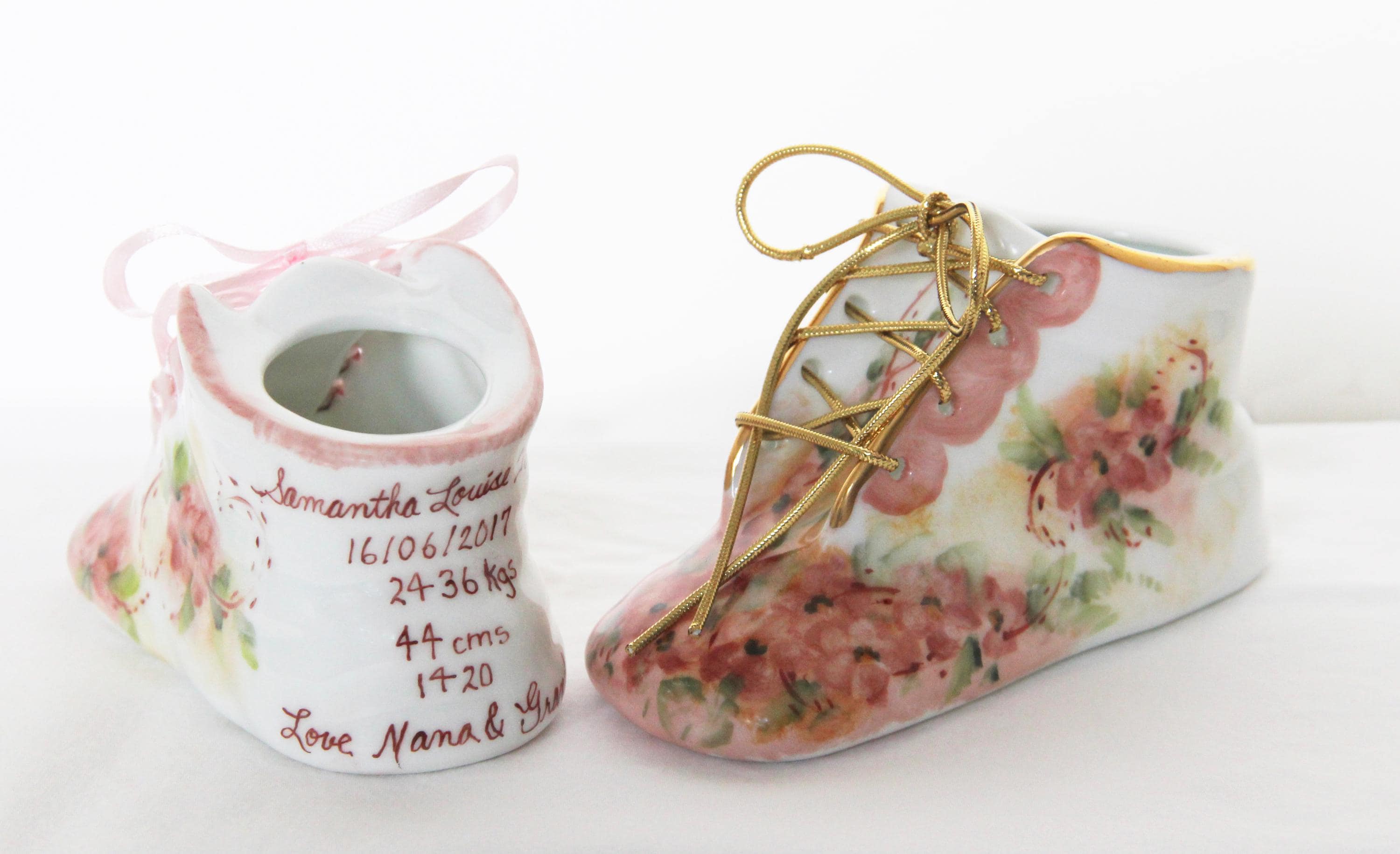 Baby keepsakes ceramic booties hot sale