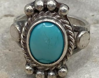 Sleeping Beauty Turquoise Sterling Silver Ring
