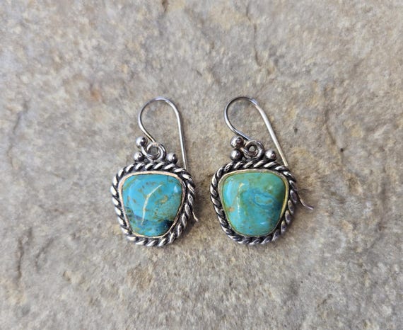 BARSE Sterling Silver 925 Turquoise Dangle Earrings
