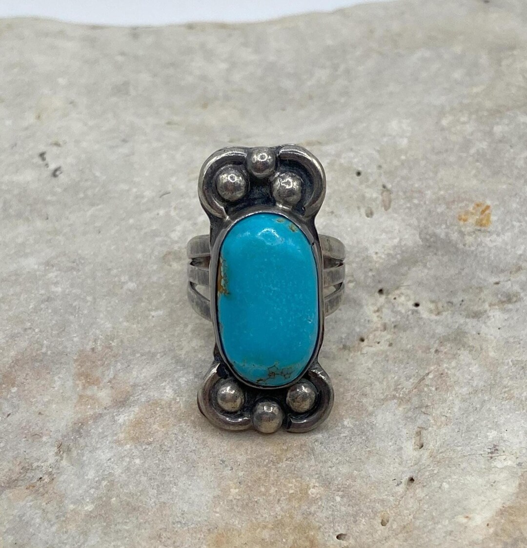 Sleeping Beauty Turquoise Sterling Silver Ring - Etsy