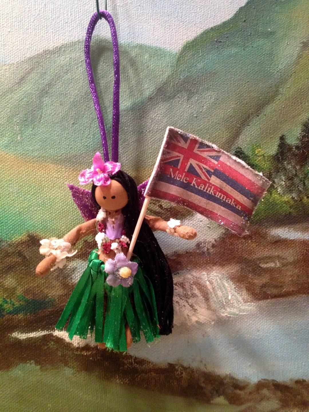 Hawaiian Fairy, Hawaii, Mele Kalikimaka, Aloha Travel Keepsake Ornament