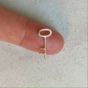 Key Charm 14k Rose Gold, small solo key charm
