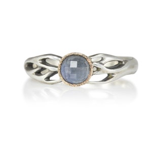 Montana Sapphire & Large Branch Ring, nature-inspired tree engagement ring