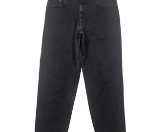Jeansy męskie Vintage Y2K Levis 560 Loose Fit Tapered Leg 36x30 Black Denim Vtg