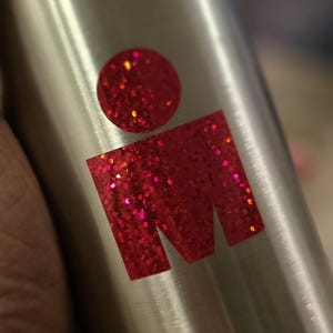 Ironman Decal - Red, White, Black, Holographic Sparkle Vinyl image 2