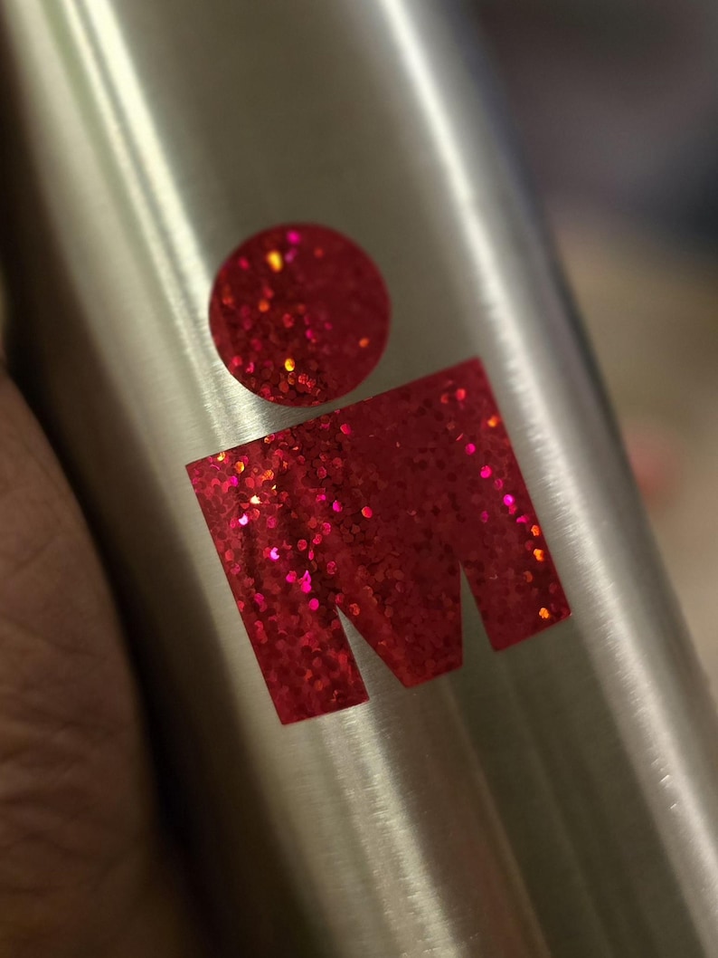 Ironman Decal - Red, White, Black, Holographic Sparkle Vinyl image 2