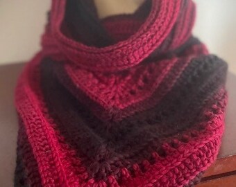 Gryffindor Crochet Hooded Shawl Handmade