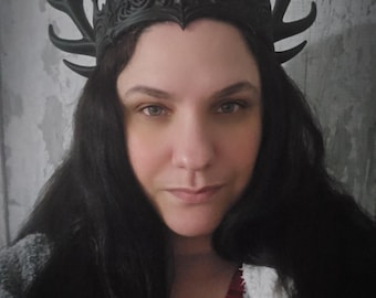 Gothic Antler Crown – 3D Printed Stag Tiara, Cosplay Costume