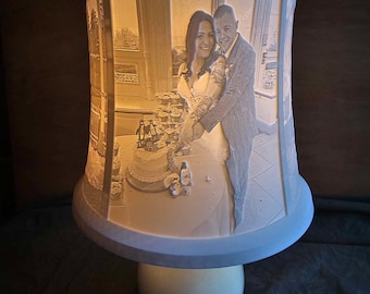 Lamp Gift - Special Occasion Gifts- picture lamp -personalised lampshade - 3d printed lamp - lithophane lamp -