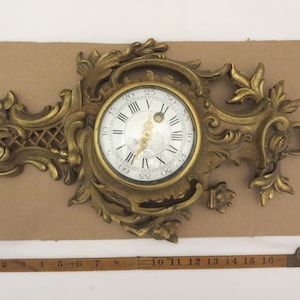Antike Bronze Cartel Wanduhr - Französische Provinz Früh-Victorian