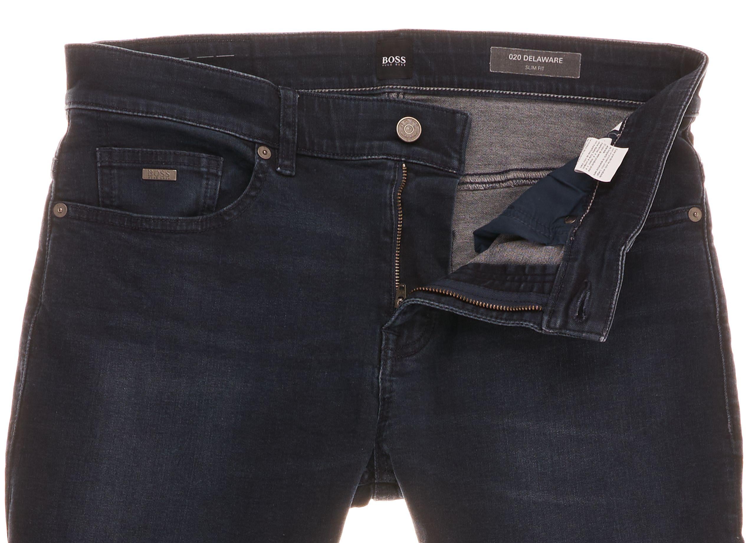 Hugo Boss 020 Delaware Slim Fit W32 L32 Mens Jeans Stretch Denim Tapered 32 32 Etsy