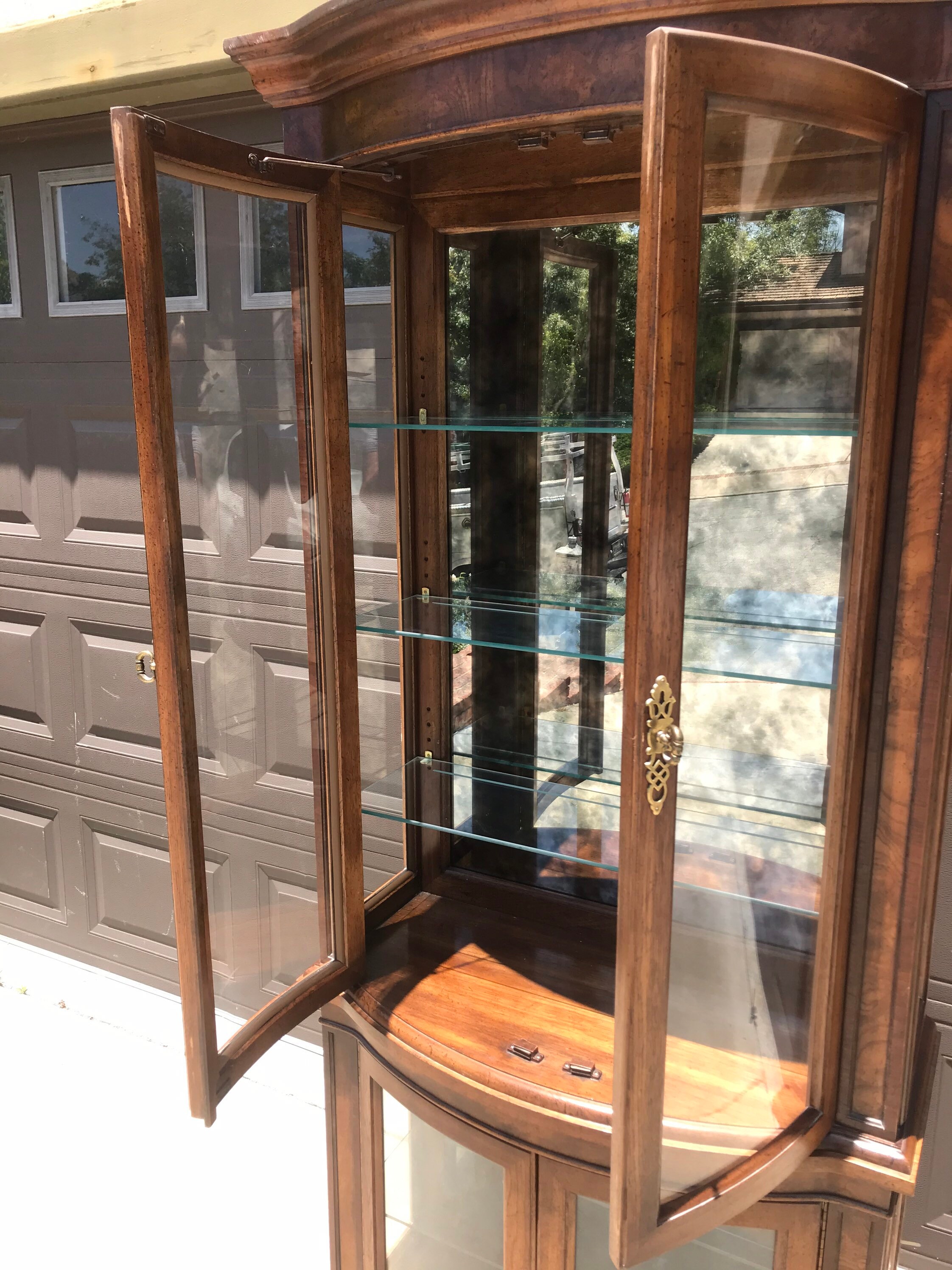 Vintage gran gabinete pantalla caja reflejada Sólido | Etsy