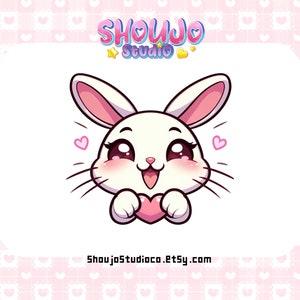Kawaii bunny Channel points Emote for Twitch, Youtube, Discord | Emote | Channel Points | Subscriber Badge