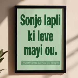 Haitian Quote Prints, W Ap Konn Joj, Funny Haitian Sayings, Haitian Proverbs, Haitian Kreyol Art For Haitian Friend, Kreyol Pale Sayings