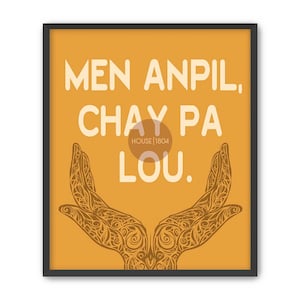 Men Anpil Chay Pa Lou, Haitian Proverbs, Lespwa Fe Viv, Haitian Sayings, Haitian Gifts for Friend, Haitian Wall Decor, Haiti Framed Prints