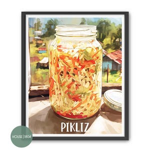 Haitian Wall Art, Pikliz Art Prints, Kreyol Art, Haiti Art, Kitchen Decor,  Caribbean Food Decor, Gift for Haitian Cook, Epis, Haitian Spice