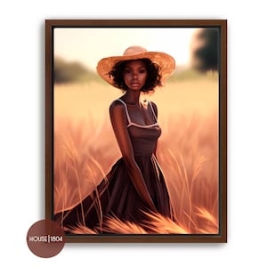 Black Woman Art Print, Caribbean Woman Art, Bohemian Art, Haitian Art, Black Home Decor, African American Art Prints, Black Art Framed