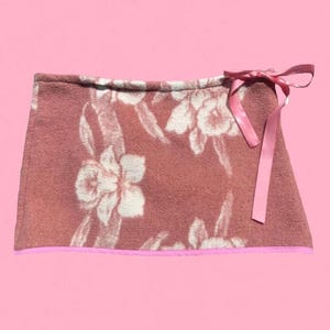 Pink and White Floral Skirt