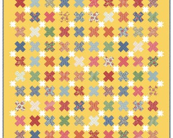 PDF VERSION- Stars and X's Quilt Pattern, Jelly Roll Design (PDF Download)