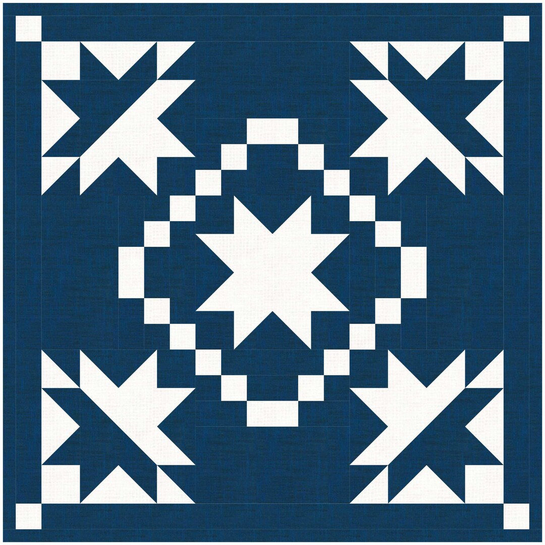 Stellar Quilt Pattern, Year Long Mini Quilt Series, June Quilt, Mini ...