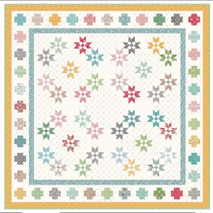 Two Step quilt pattern, layer cake quilt, star quilt, plus quilt, precut quilt, quilt throw quilt pattern