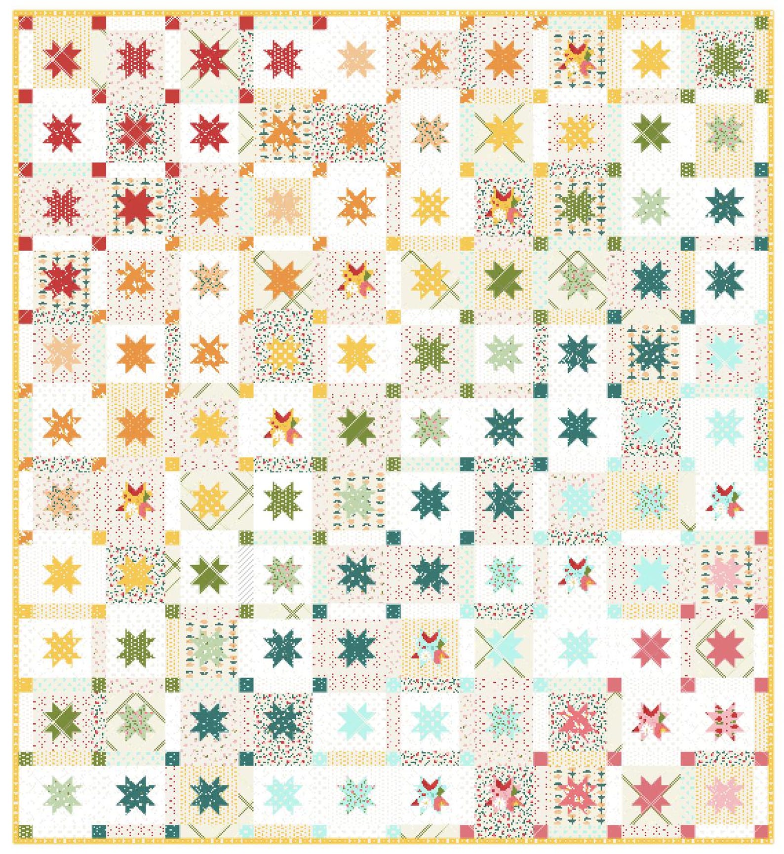 PAPER VERSION- Scrappy Days, Star Quilt, Scrappy Stars Quilt Pattern - Etsy