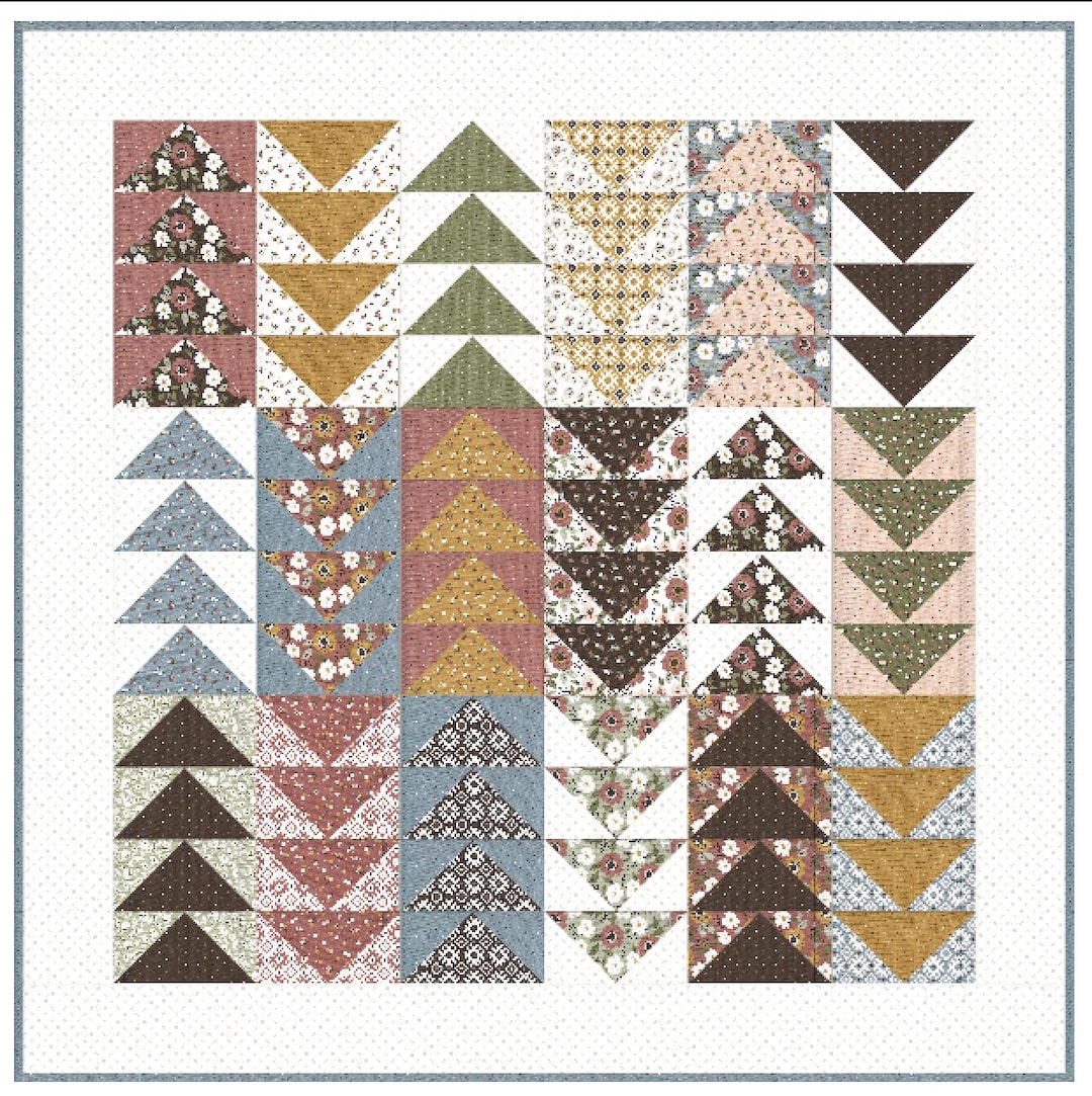 Flying Geese Quilt Pattern, Layer Cake Quilt, Geese Quilt, Precut Quilt ...