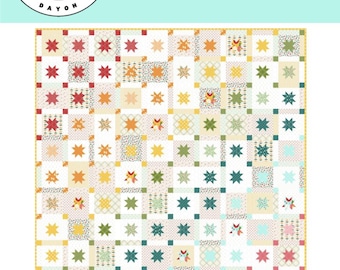 VERSIÓN EN PAPEL - Scrappy Days, colcha de estrellas, patrón de colcha de estrellas scrappy