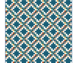 PDF VERSION- Radiate Quilt Pattern, Irish Chain, Jelly Roll (PDF Download)
