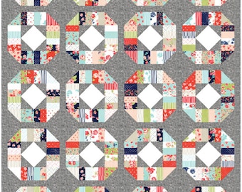 PDF VERSION- The Chance Quilt Pattern, Jelly Roll & Charm Pack, Full Size (PDF Download)