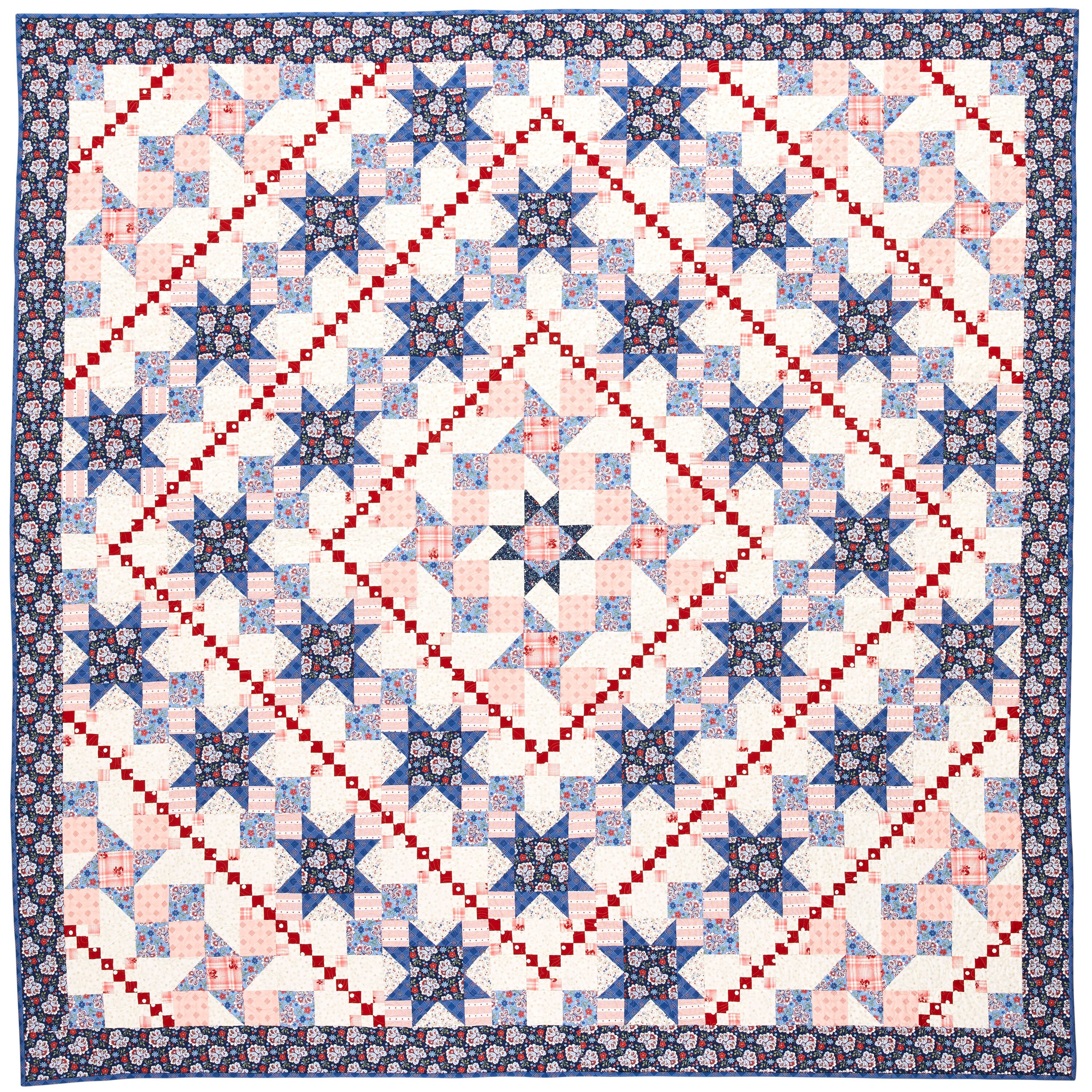 Stargate Pattern Stargazer Quilt Pattern, Star Quilt, Chain Quilt, Americana Quilt ...