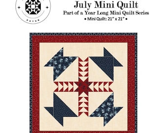 PDF VERSION- Liberty Baskets quilt pattern, basket quilt, star quilt, mini quilt, americana quilt, summer quilt, wall quilt