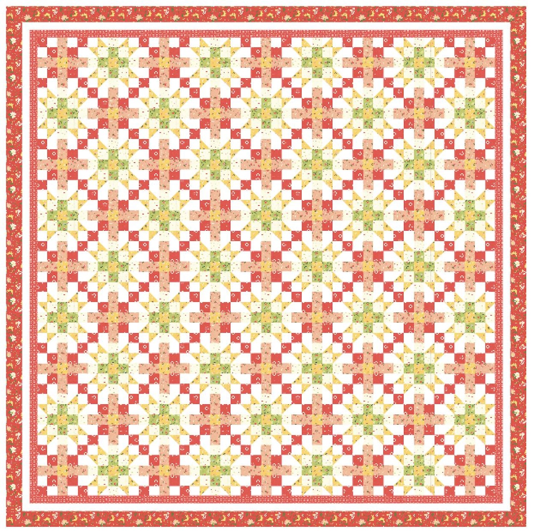 Sunrise Quilt Pattern, Chain Quilt Pattern, Half Square Triangle Quilt ...