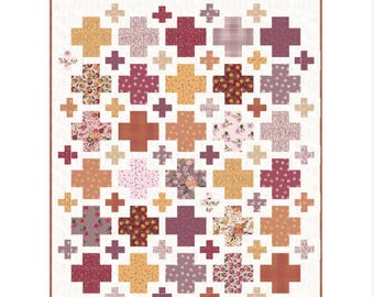 PAPER VERSION- Positive Side Quilt Pattern – Layer Cake, Plus Design (Paper Version)